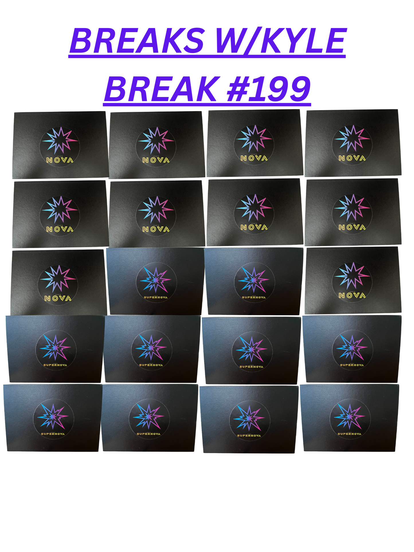 BREAKS W/ KYLE Break #199 10 Nova boxes, 10 Supernova boxes MULTISPORT PYT